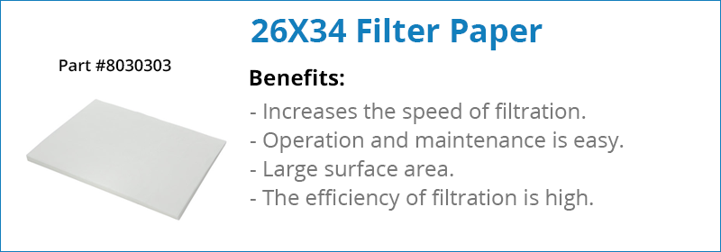 26X34 Filter Paper For Frymaster Part 8030303