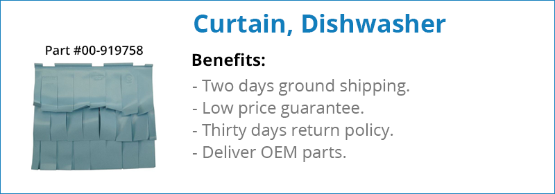 Curtain dishwasher for Hobart Part 00-919758