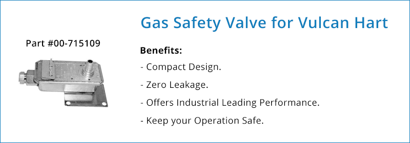 gas safety valve for vulcan hart part 00 715109