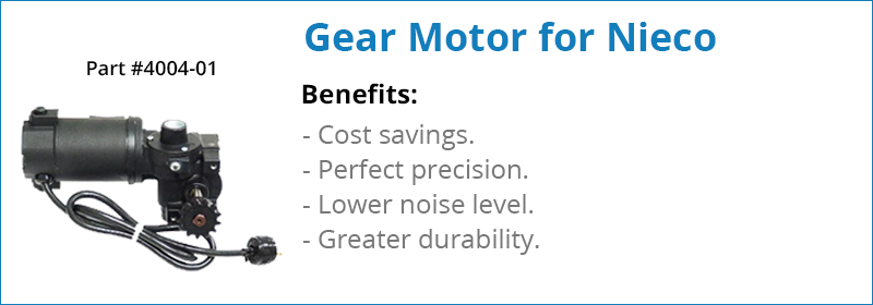 Gear Motor for Nieco Part 4004-01