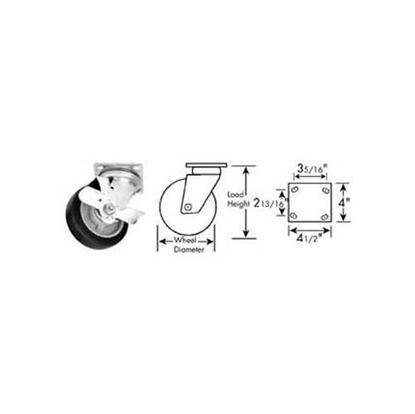 Picture of  Caster,plate for CHG (Component Hardware Group) Part# C31-2061