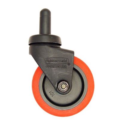 Picture of Quiet Caster For Wave for Rubbermaid Part# FG7580L2RED