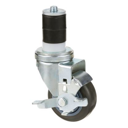 Picture of Caster W/brk 3"stem 1 for CHG (Component Hardware Group) Part# CMS4-3PBB