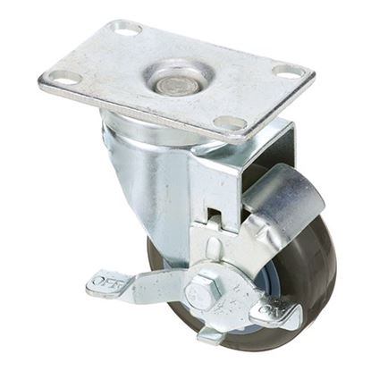Picture of Caster W/brk 3" Plate for CHG (Component Hardware Group) Part# CMP1-3PBB