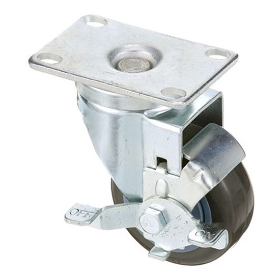 Picture of Caster W/brk 3" Plate for CHG (Component Hardware Group) Part# CMP1-3PBB