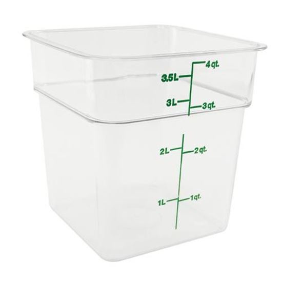Picture of  Container Clear 4qt for Cambro Part# 4SFSCW