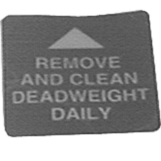 Picture of Decal,remove/clean Dead for Henny Penny Part# 16912