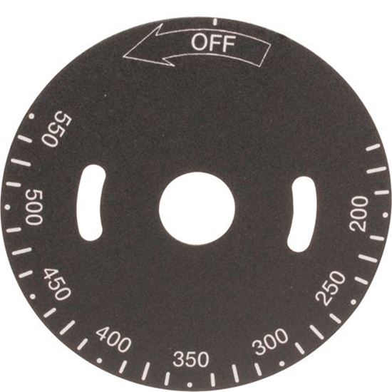 Picture of Plate,temp Dial for Vulcan Hart Part# 00-498037-0000A