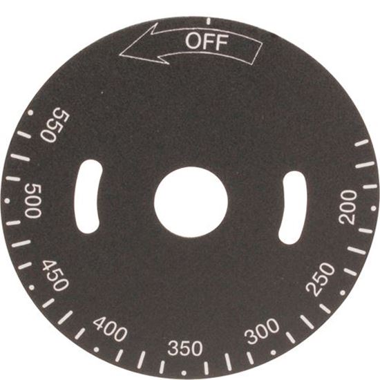 Picture of  Plate,temp Dial for Vulcan Hart Part# 00-498037-0000A