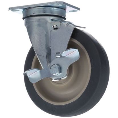 Picture of Plate Mount Caster W/brk for Crescor Part# 569-306BK
