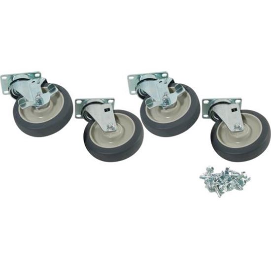 Plate Caster Set (4), 5". Restaurant Equipment & Foodservice Parts