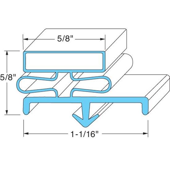 Picture of Door Gasket for Beverage Air Part# 703-963D-13