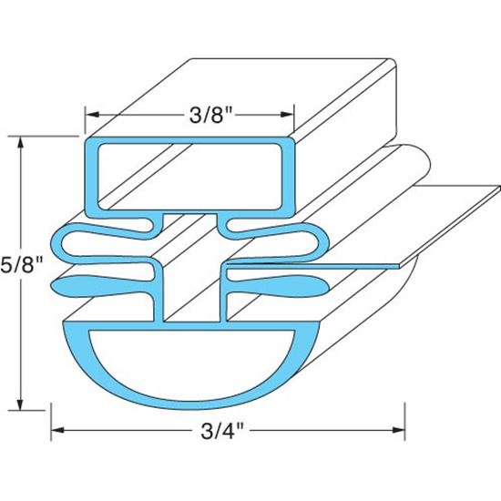 Picture of Door Gasket - 27" x 62" for Turbo Air Part# P2R3300200