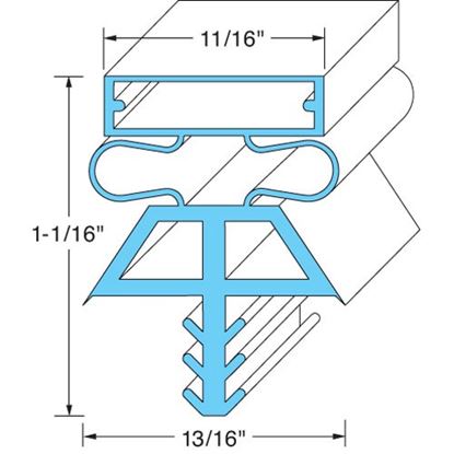 Picture of Door Gasket - Rh, for Kolpak Part# 22514-1075