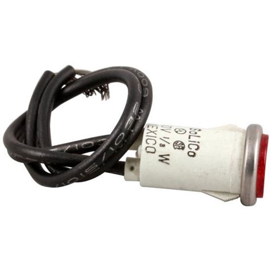 Picture of 250V Rd 1/2 Indicatr Lmp For Bakers Pride Part# P1168A