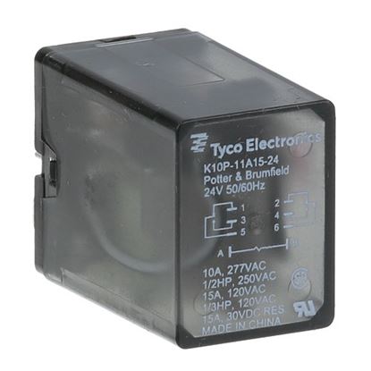 Picture of Mec Gl-Dpdt-24A Relay For Frymaster Part# 807-3611