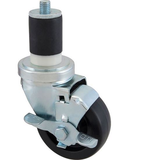 Picture of Caster,Stem(3-1/2"Od,W/Brk,Blk for Kason Part# 6C523526HDPTLB