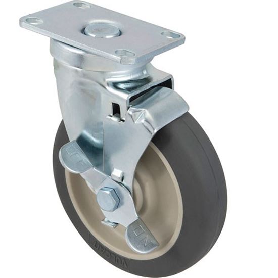 Picture of Caster,Plate(5"Od,W/Brake,Gray for Kason Part# KAS6C525001PPBKTLB