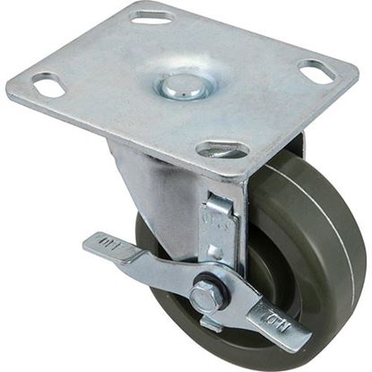 Picture of Caster,Plate(4"Od,Hitemp,W/Brk for Kason Part# 6C54003HTPHNTLB-MH