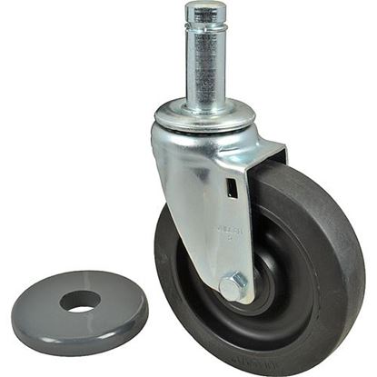 Picture of Caster,Stem(5"Od,W/Bumper,Blk) for Metro Part# MET5M