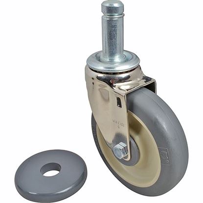 Caster,Stem(5"Od,W/Bumper,Gray for Metro Part# IMI5MP