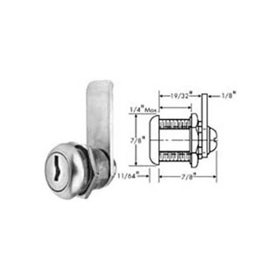 Picture of Lock, Cylinder (S/S Face) for Standard Keil Part# 1230-1210-3000