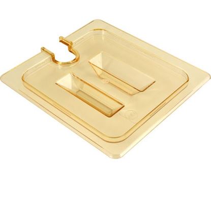 Picture of Lid(Food Pan,Sixth,Notch,Amber for Carlisle Foodservice Products Part# 10511U13