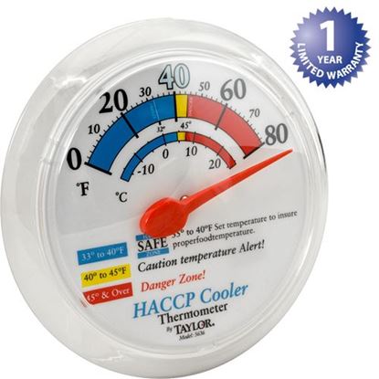 Picture of Thermometer (6"Od,Wall, 0/80F) for Taylor Precision Products,L.P. Part# TAY5636