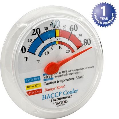 Picture of Thermometer (6"Od,Wall, 0/80F) for Taylor Precision Products,L.P. Part# TAY5636
