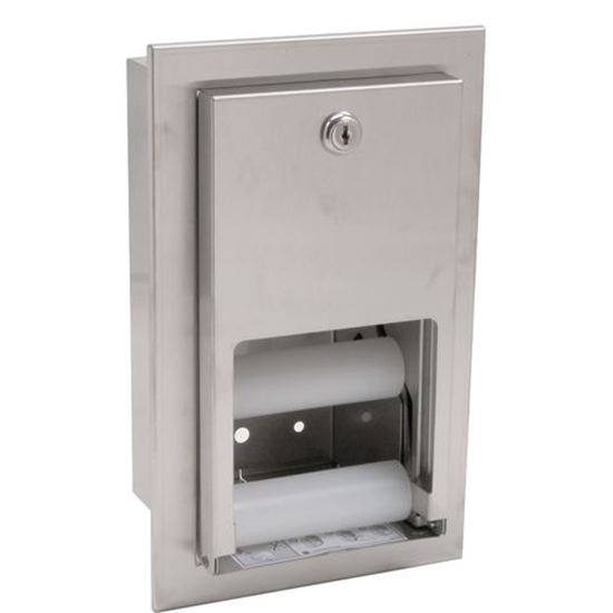 Picture of Dispenser,Tissue(Recessed,S/S) for Bradley Part# BRD5412