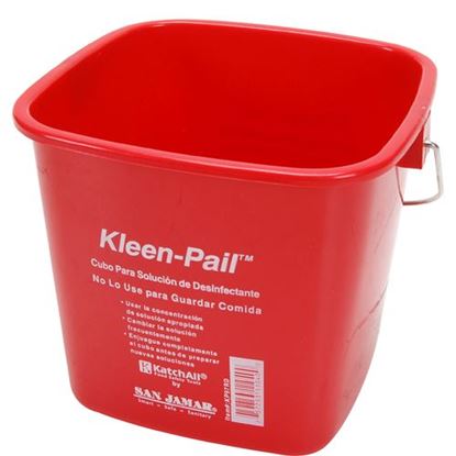 Picture of Pail (F/Sani Solution,Red,3Qt) for San Jamar Part# SJKP97RD