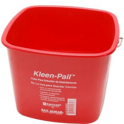 Picture of Pail (F/Sani Solution,Red,8Qt) for San Jamar Part# KP256RD