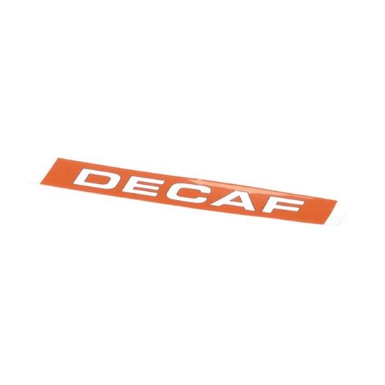 Picture of Label,Decaf (Orange) for Wilbur Curtis Part# CURWC-38281