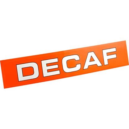 Picture of Label,Decaf (Orange) for Wilbur Curtis Part# WCWC38281