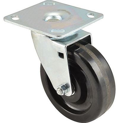 Picture of Caster,Plate (5"Od,Swvl,Black) for Kason Part# KAS6C555002PHN