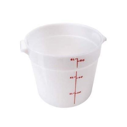 Picture of Container (10"Rd, 6 Qt, Wht) for Cambro Part# CAMRFS6