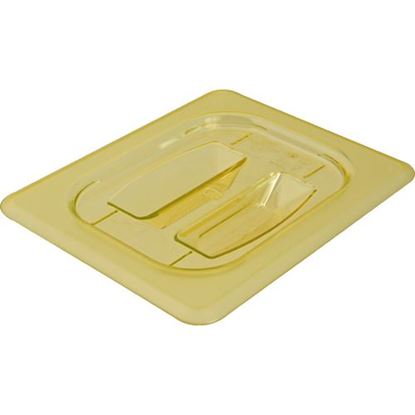 Picture of Lid(H-Pan,W/Hndl,Eighth,Amber) for Cambro Part# CAM80HPCH