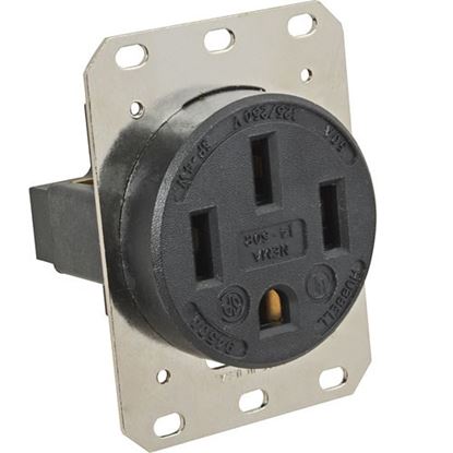 Picture of Receptacle (250V, 50 Amp) for Hubbell Incorporated Part# HUBHBL9450A