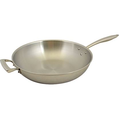 Picture of Wok Pan (9 Qt, 14"Od, S/S) for Browne Foodservice Part# 5724100