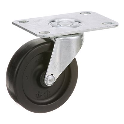 Picture of Caster,Plate (3"Od,Swvl,Black) for Kason Part# 6C383001LDP