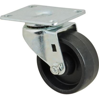 Picture of Caster,Plate (3"Od,Swvl,Black) for Rubbermaid Part# RBMD3600L4