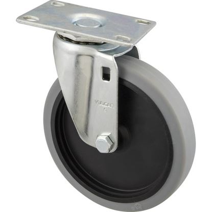 Picture of Caster,Plate (5"Od,Swvl,Gray) for Kason Part# KAS6C385001PPPG