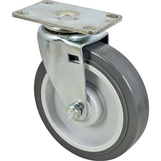 Picture of Caster,Plate (5"Od,Swvl,Gray) for Rubbermaid Part# 4501L2