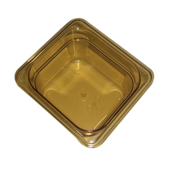 Picture of Pan,Food (Sixth,4"D,Amber) for Rubbermaid Part# FG205P00AMBR