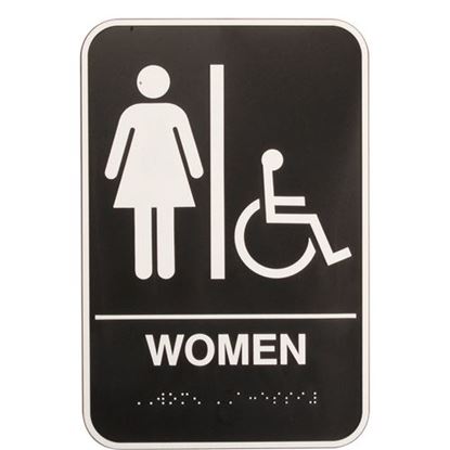 Picture of Sign,Woman,Whlchair(Braille) for Traex Div Of Menasha Corp Part# TRX5630