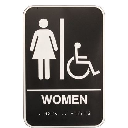 Picture of Sign,Woman,Whlchair(Braille) for Traex Div Of Menasha Corp Part# 5630