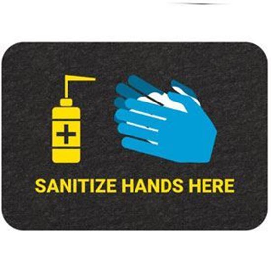 Picture of "Sanitize Hands Here" Floor Mat - Pack of 4 