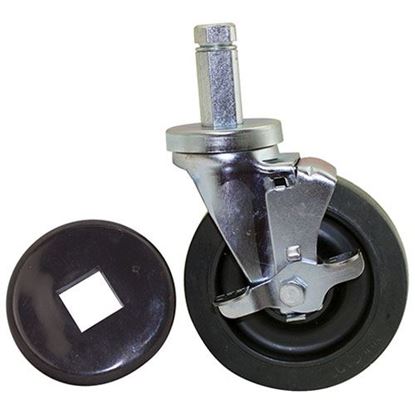 Picture of Caster, Square Post -W/Brake & Bumper for Kitchen Aid Part# -FM-1540-BUMPER