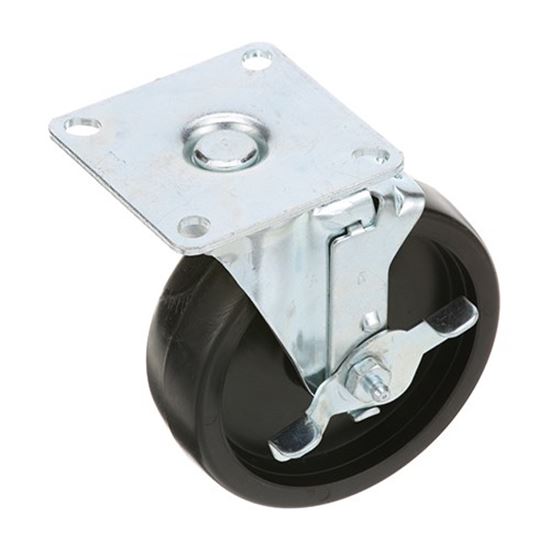 Picture of Caster, Plate, Swivelw/ Brake for B K Industries Part# C0406