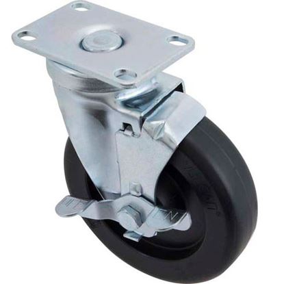 Picture of Caster W/Br  Plate  5" for Dean Part# 8100357